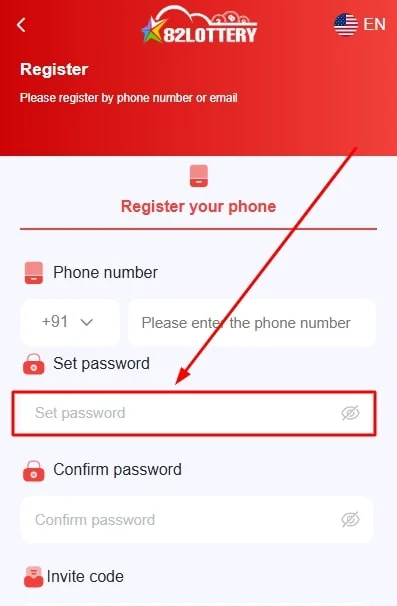 type your password